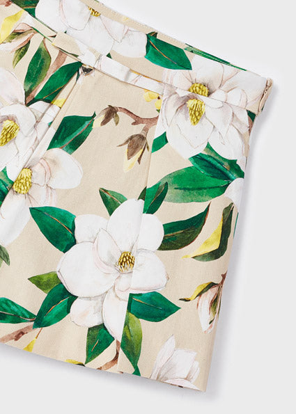 Gonna-pantalone con stampa cotone bambina