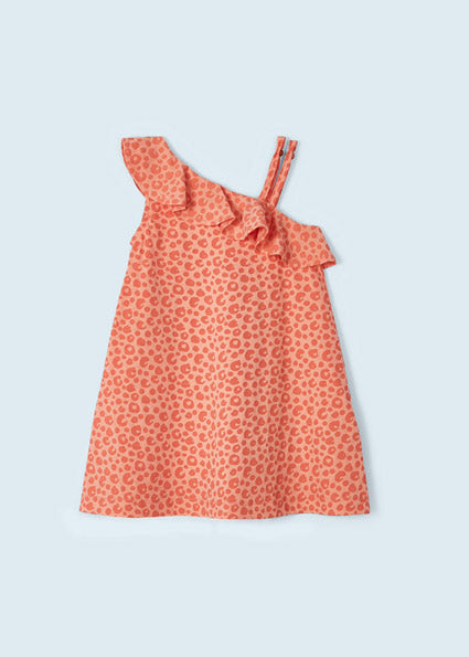 Vestito asimmetrico cotone sostenibile bambina