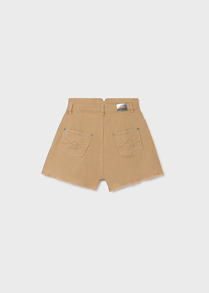 Pantaloncino vita alta cotone ragazza