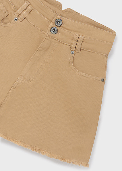 Pantaloncino vita alta cotone ragazza