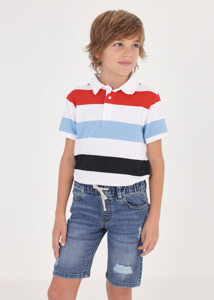 Bermuda jeans cotone sostenibile ragazzo