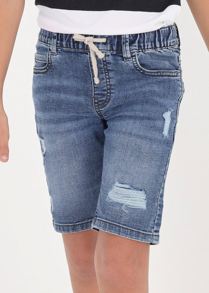 Bermuda jeans cotone sostenibile ragazzo