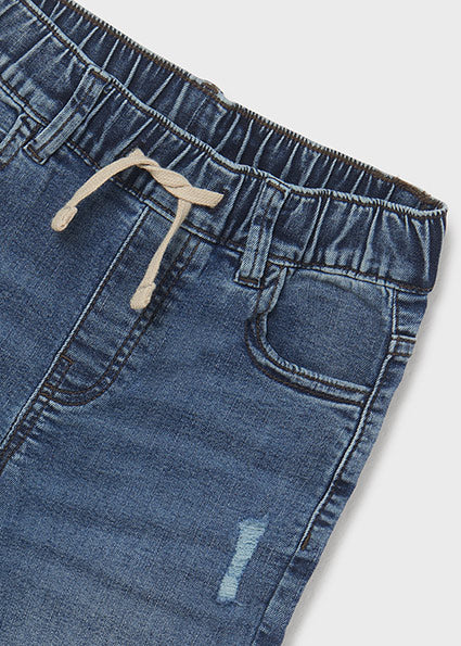 Bermuda jeans cotone sostenibile ragazzo