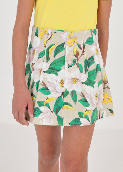 Gonna-pantalone stampata cotone ragazza