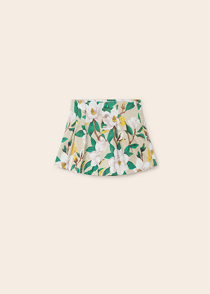 Gonna-pantalone stampata cotone ragazza