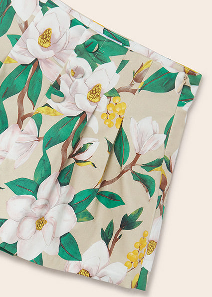Gonna-pantalone stampata cotone ragazza