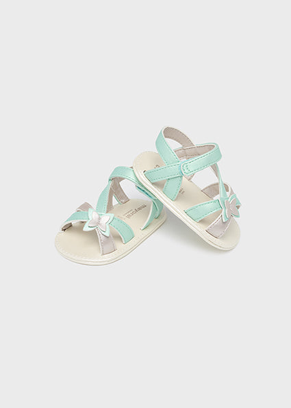 Sandali stampati con chiusura con velcro neonata