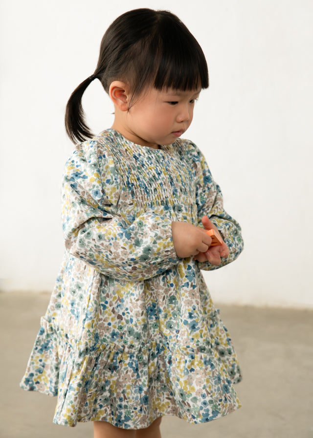 Vestito con stampa floreale baby girl Mayoral