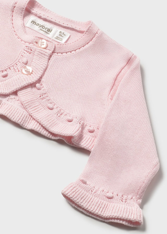 Cardigan in maglia neonata Mayoral
