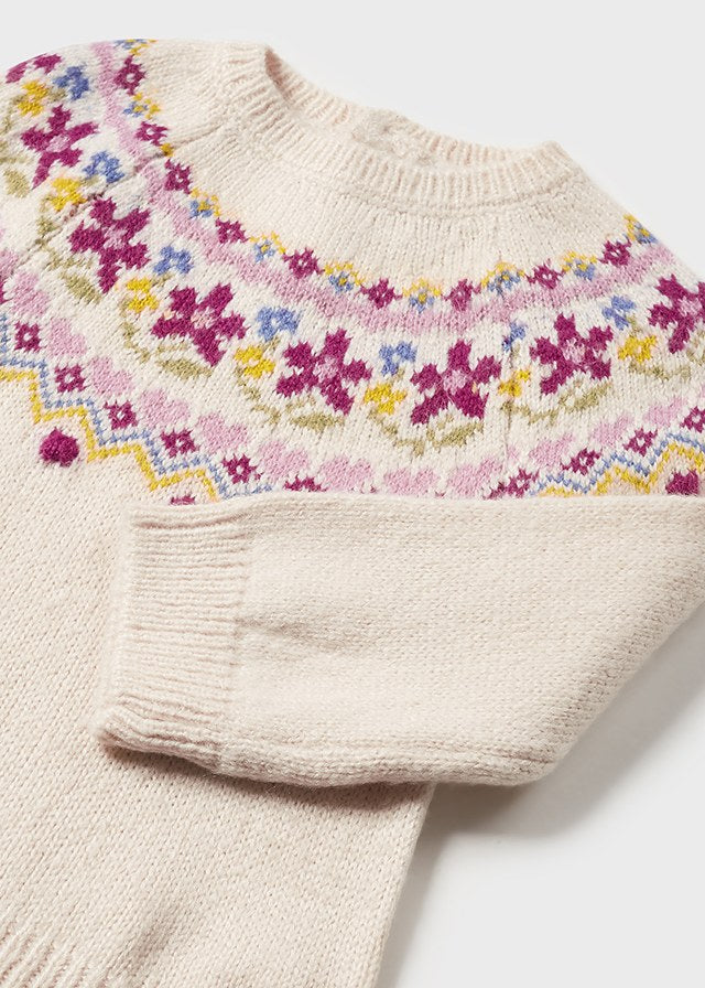 Maglione jacquard baby femmina