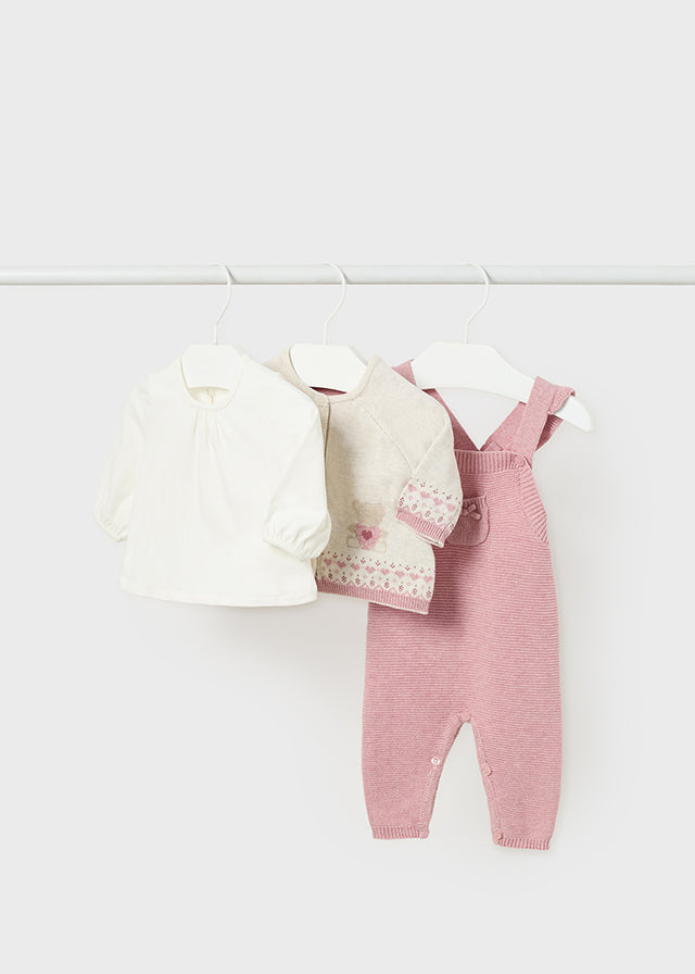 Completo 3 pezzi tricot  neonata
