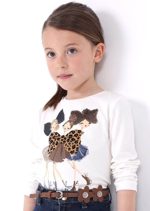 Maglietta stampata cotone bambina