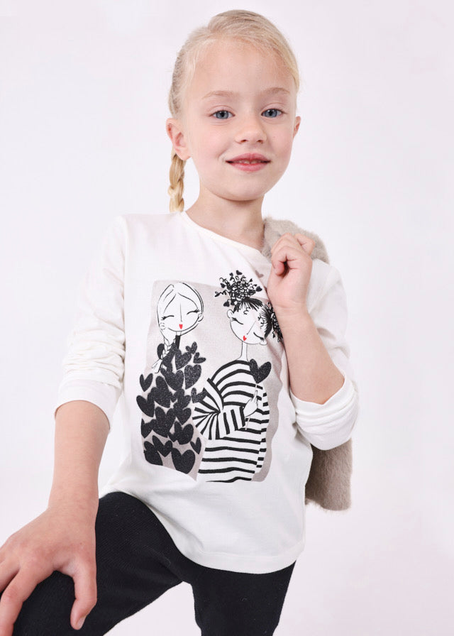 Maglietta stampata cotone ecologico bambina
