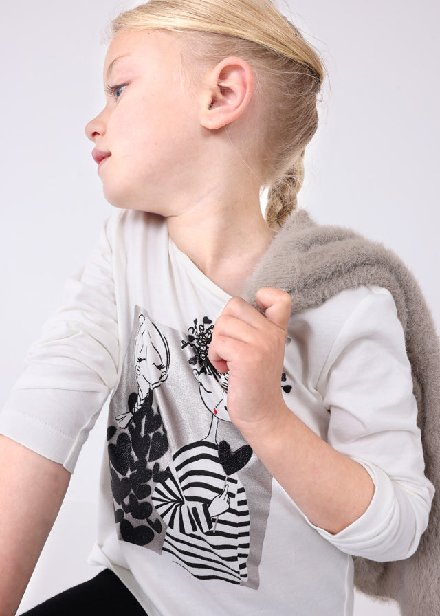 Maglietta stampata cotone ecologico bambina
