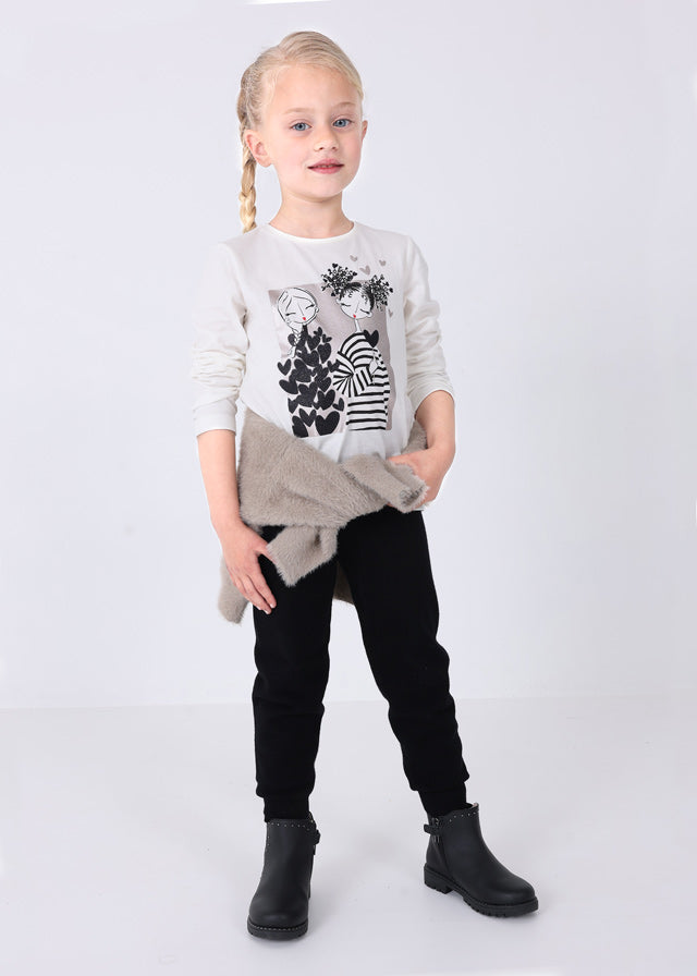 Maglietta stampata cotone ecologico bambina
