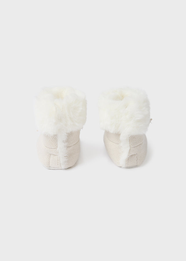 Stivali tricot pellicciotto neonata