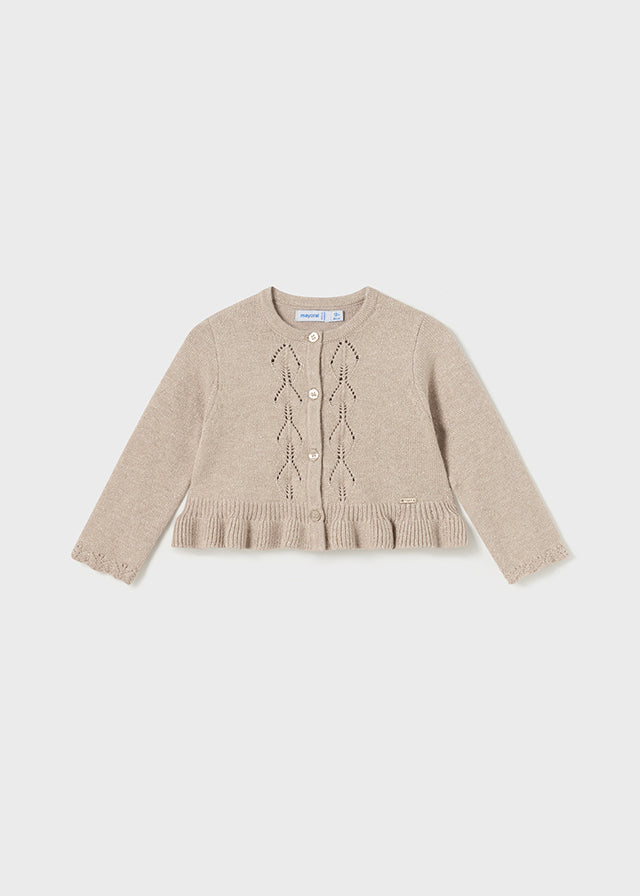 Cardigan volant tricot baby femmina