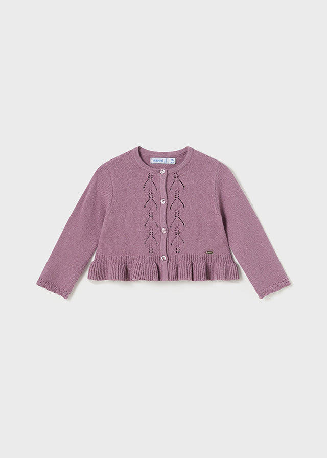 Cardigan volant tricot baby femmina