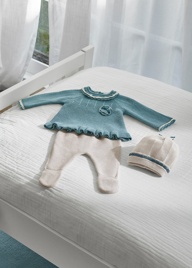 Completo 3 pezzi maglia neonata