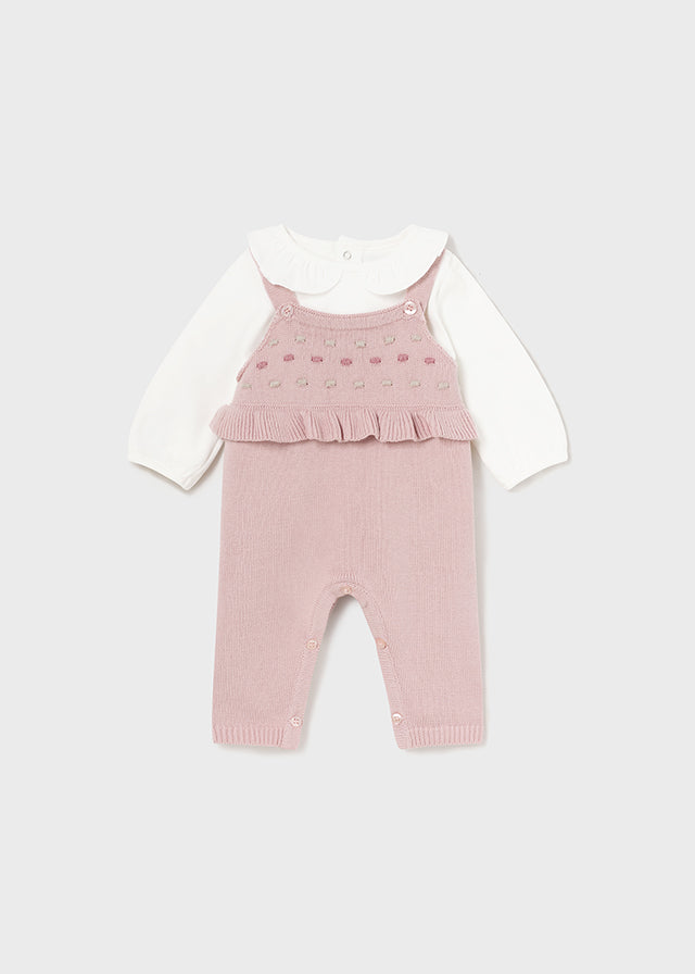 Completo 3 pezzi in maglia neonata