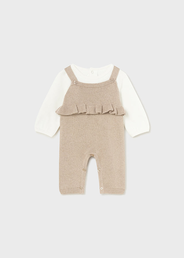 Completo 3 pezzi in maglia neonata