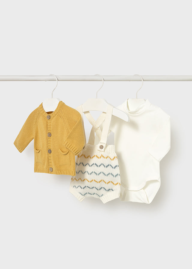 Completo 3 pezzi tricot neonato Mayoral