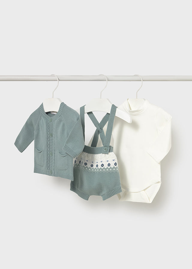 Completo 3 pezzi tricot neonato Mayoral