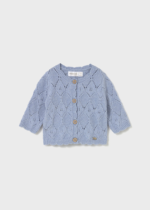 Cardigan in maglia neonata Mayoral