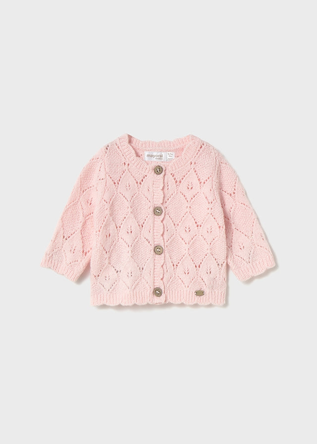Cardigan in maglia neonata Mayoral