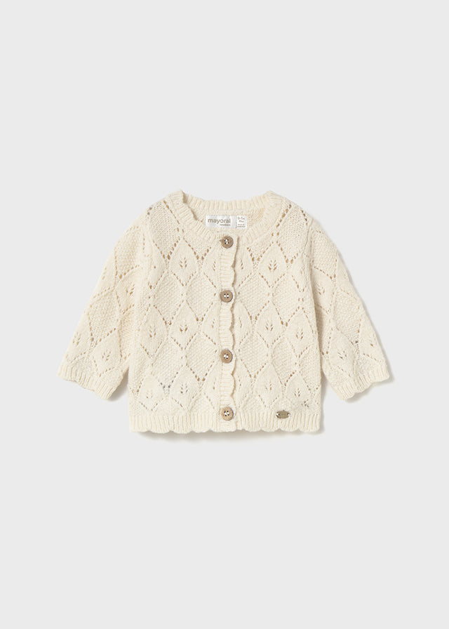 Cardigan in maglia neonata Mayoral