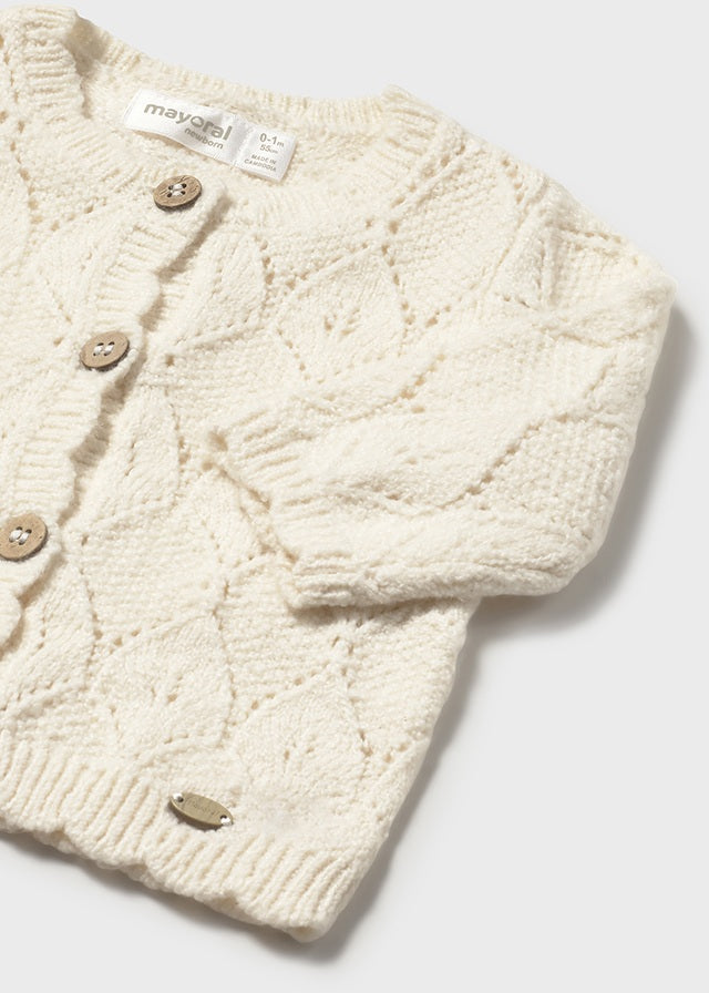 Cardigan in maglia neonata Mayoral