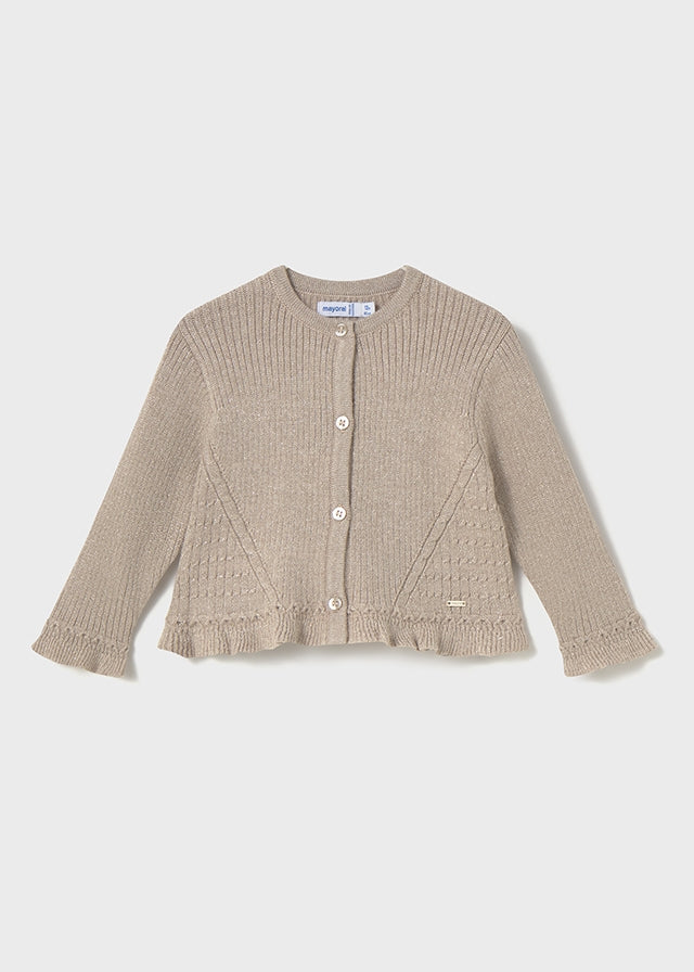 Cardigan volant tricot baby femmina Mayoral