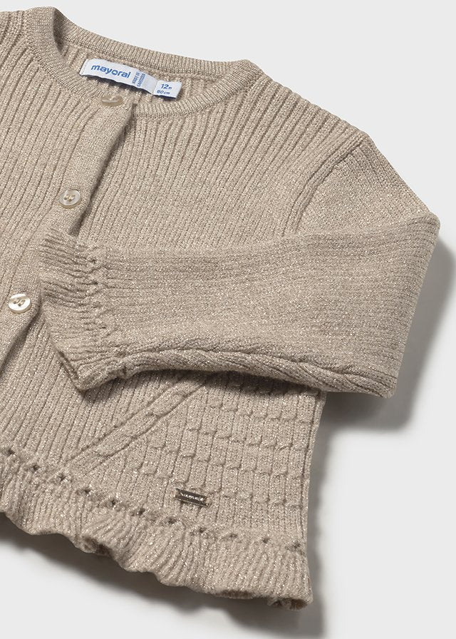 Cardigan volant tricot baby femmina Mayoral