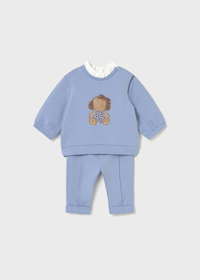 Completo pantalone e felpa neonata Mayoral