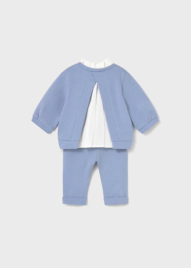 Completo pantalone e felpa neonata Mayoral