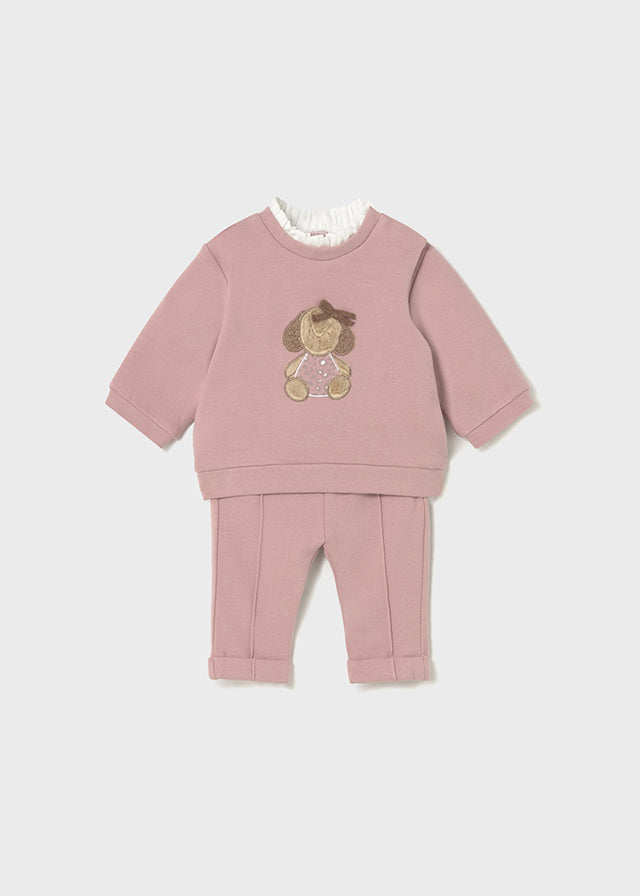 Completo pantalone e felpa neonata Mayoral