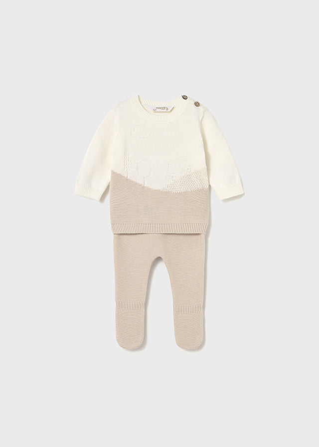 Completo ghettina e maglione neonato Mayoral