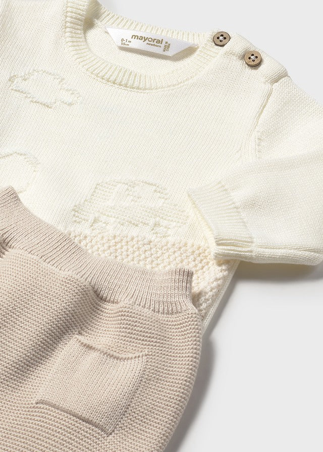 Completo ghettina e maglione neonato Mayoral