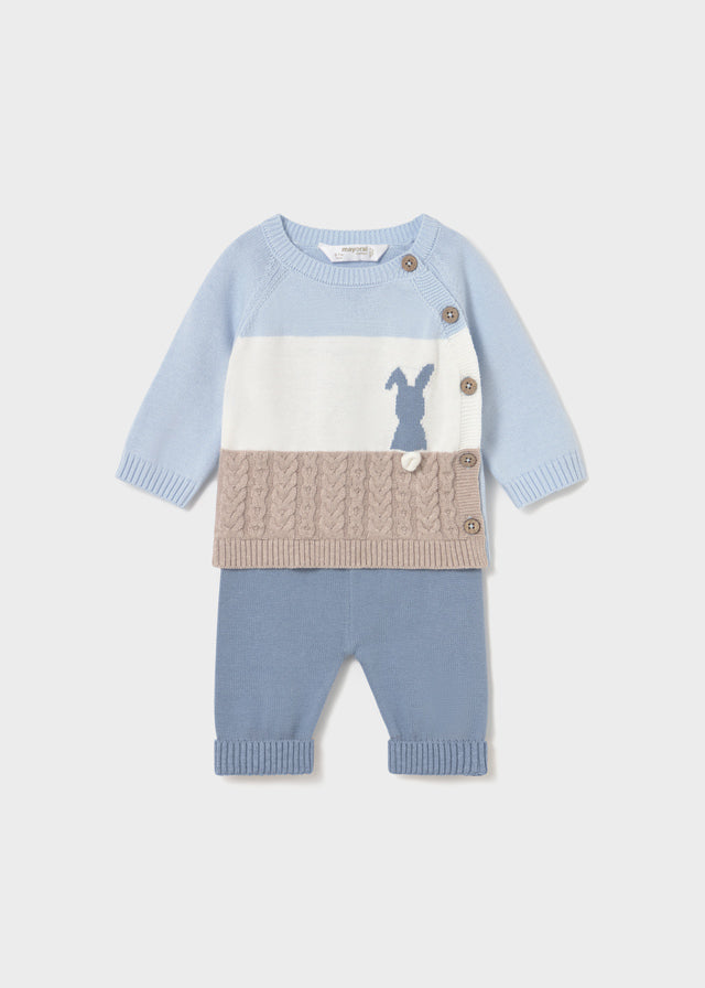 Completo pantalone e maglione neonato Mayoral