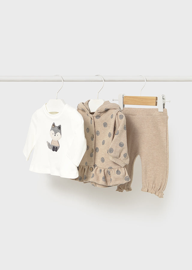 Completo 3 pezzi neonata Mayoral