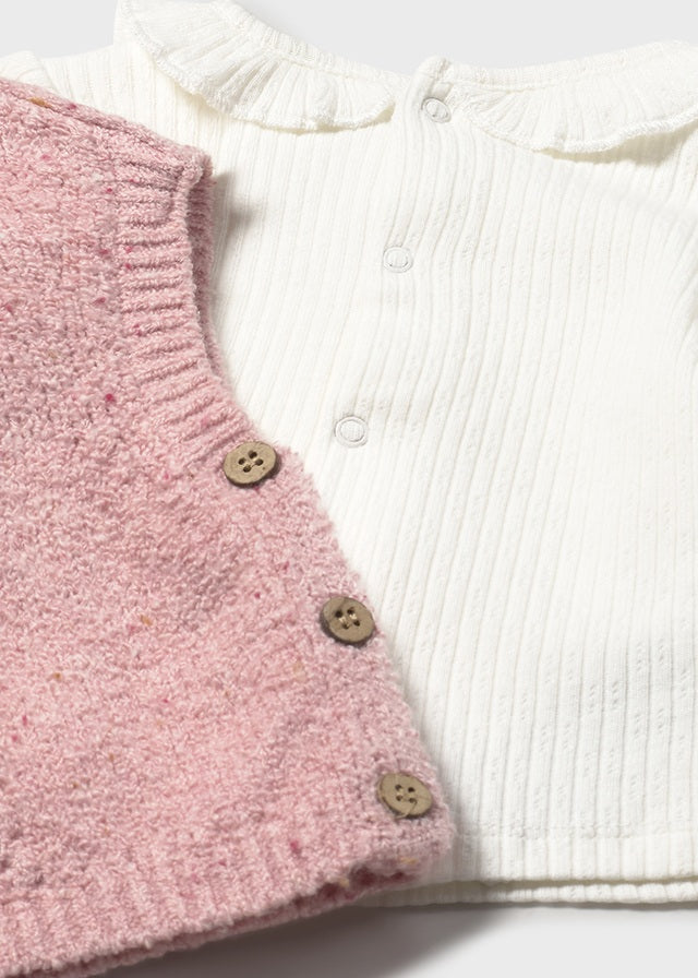 Completo con gilet neonata Mayoral