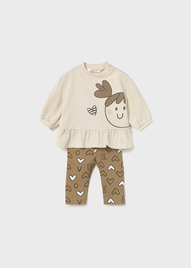 Completo 2 pezzi con leggings neonata Mayoral