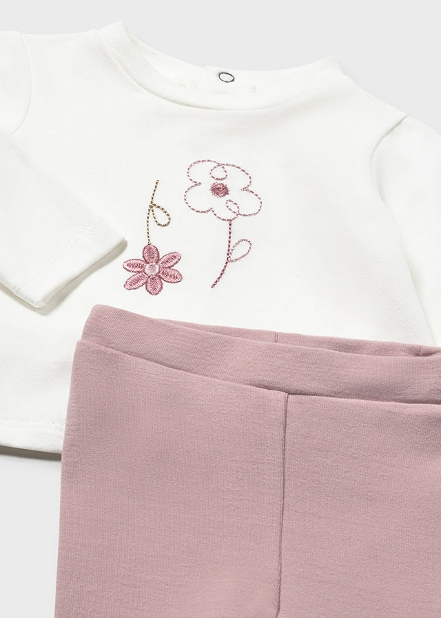 Completo leggings 3 pezzi neonata Mayoral