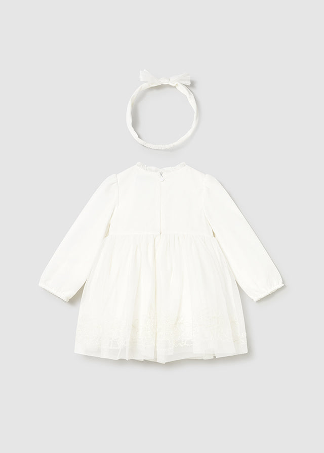 Vestito cerimonia tulle ricamato baby femmina Mayoral