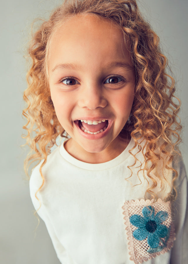 Maglietta tasca crochet bambina Mayoral