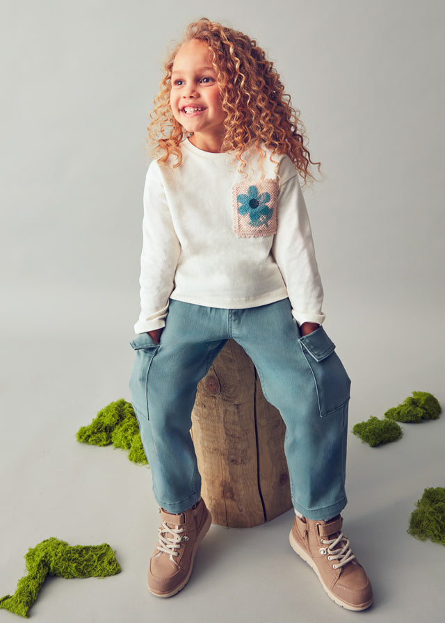 Maglietta tasca crochet bambina Mayoral