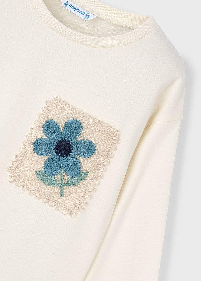 Maglietta tasca crochet bambina Mayoral