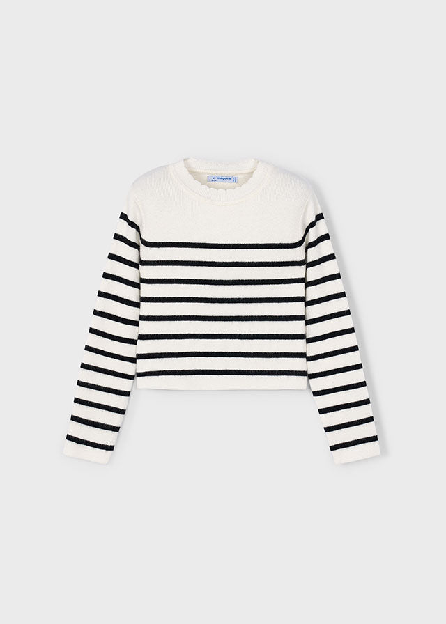 Maglione tricot righe bambina Mayoral
