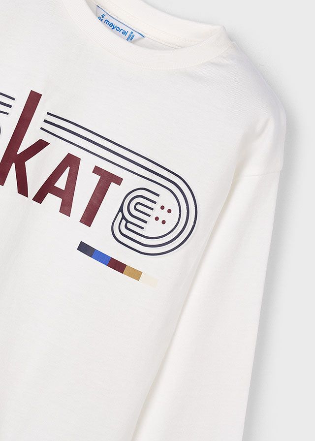 Maglietta scritte skate bambino Mayoral
