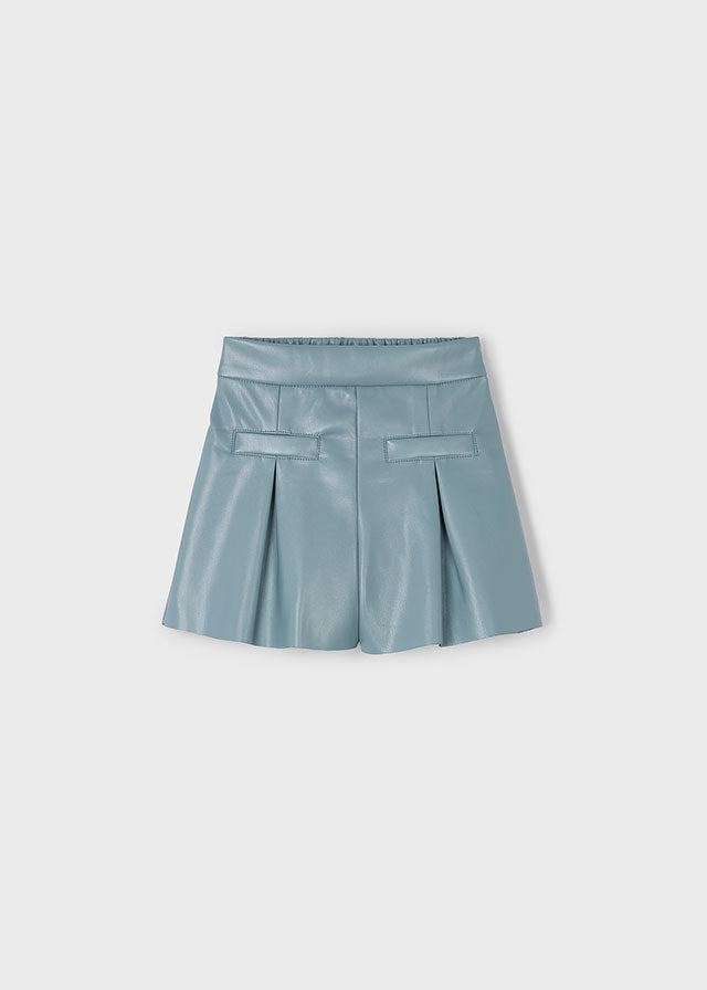 Bermuda corto similpelle bambina Mayoral